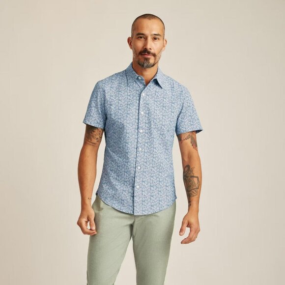 BONOBOS Riviera Short Sleeve Men's Shirt Buttondown Standard Fit Short S 269118